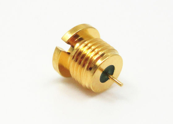 Gold Plated Kovar Hermetically Sealed SMP Male Thread-in/Bulkhead type RF Connector