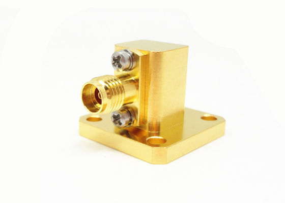 WR34 BJ260 To K 2.92mm Female Right Angle Waveguide To Coaxial Adapter 21.7GHz~33GHz K/BJ260-KF8