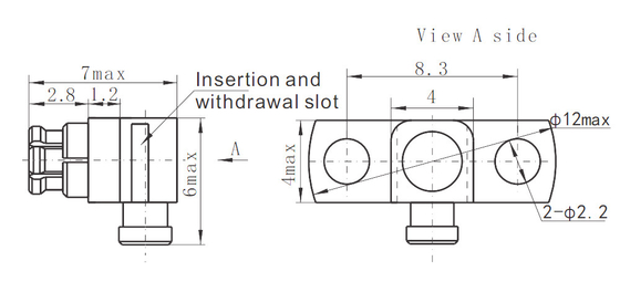 SMP Female Gold Right Angle RF Connector for Semi Rigid/Flex Cable Connector