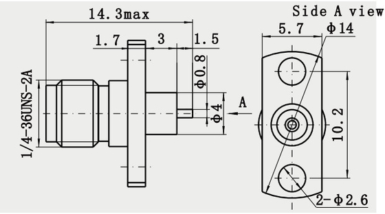 2.92mm Female Jack Millimeter Wave RF Bulkhead Connector