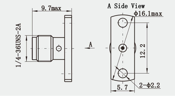 Stainless Steel Nickel Plated SMA Female RF Connector with Microstrip