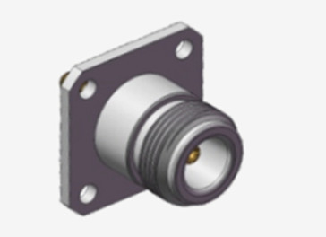 N Female Waterproof 4-hole Flange RF Coaxial Connector with Microstrip
