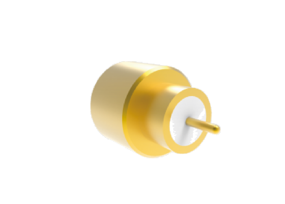 50Ω 40GHz Hermetically Sealed SMPM Plug Full Detent for PCB Solder with Pin OD 2.18mm Aerospace RF Connectors with Low Insertion Loss