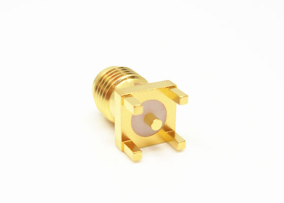 Straight SMA Female Jack Connector for PCB Edge Mount Up to 18GHz