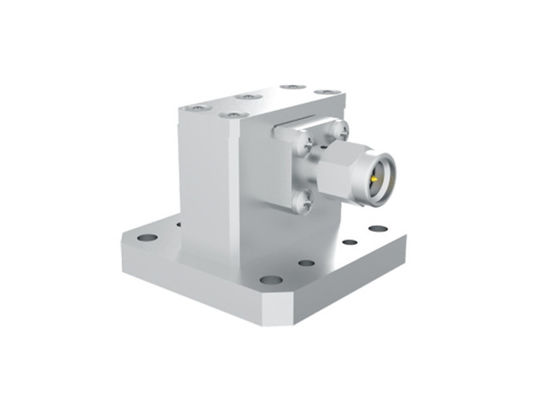 7.5GHz~18GHz WRD650 إلى SMA الذكر توجيه الموجات الزاوية اليمنى إلى محول الكوكس SMA/WRD750-JF