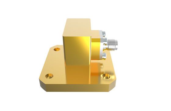 9.84GHz~15GHz WR75 إلى SMA إمرأة زاوية يمينية موجهة إلى محول كوكس SMA/BJ120-KF6