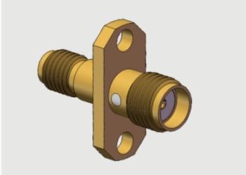 محولات SMA أنثى / جاك إلى SSMA أنثى / جاك ذات تثبيت بحافة بفتحتين تصل إلى 18 جيجاهرتز