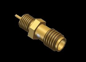 موصل SSMA أنثى / مقبس تثبيت حاجز RF متحد المحور Microstrip ، برغي 10-36UNS-2