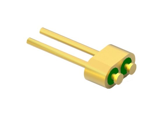 رأس مسمار ذو دبوسين زجاج إلى معدن مع ختم محكم مع سطح ربط سلك ذهبي MC-628-JH