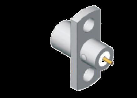 موصل SMP ذكر من الفولاذ المقاوم للصدأ نصف زنبركي، تثبيت على اللوحة، قابس SMP، شفة ذات فتحتين، تثبيت محدود، تردد يصل إلى 18 جيجاهرتز