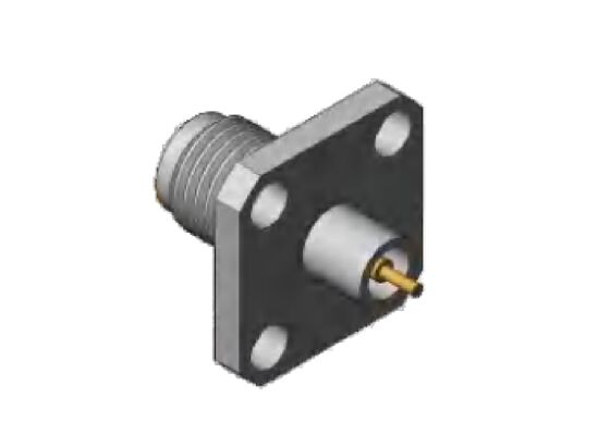 2.92mm RF Connector K Type Jack أربع ثقوب 12.7mm 0.5 بوصة مربع الحجم والقطر 1.3mm، 0.8mm، 0.7mm
