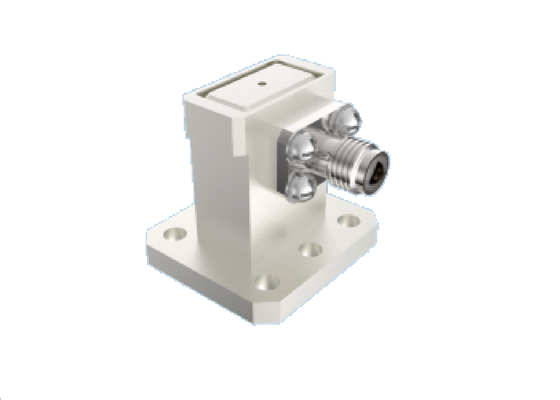 50Ω 15GHz~22GHz WR 51/BJ180 توجيه الموجات إلى 2.92mm مكياج Ku/K Band Right Angle Structure أجهزة الاتصال اللاسلكية الفضائية RF مع VSWR منخفضة وخسارة إدراج منخفضة