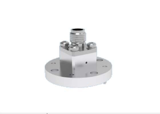WR22 BJ400 موجه موجات إطلاق النهاية إلى 2.4 ملم محول محوري 4 ثقوب حلقية فلنج جبل 23.9GHz-50.1GHz قطاعات موجه موجات الفضاء الجوي