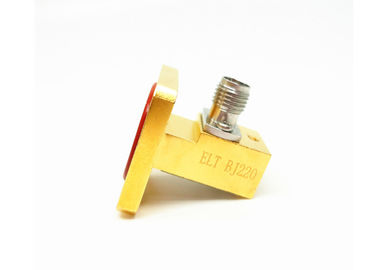 WR42 K 2.92mm الموجه الموجي إلى محول المحوري الغطاء المربع القضيب المزق K / BJ220-KF2