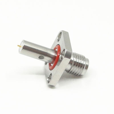 4 ثقوب شفة جبل أنثى SMA RF موصل مغلق بإحكام